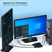 Adaptateur DisplayPort mâle vers DVI femelle, dos compact pour double moniteur