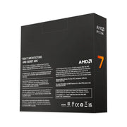 Boîte processeur AMD Ryzen 7 9700X noire avec logo 7 orange