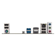 Carte mère Gigabyte A620M H Micro-ATX argentée avec ports USB, Ethernet, audio en bleu, vert, rose, blanc