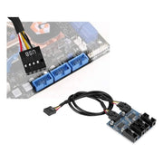 Adaptateur USB 3.0 vers SATA III hub 4 ports noir câble spiralé