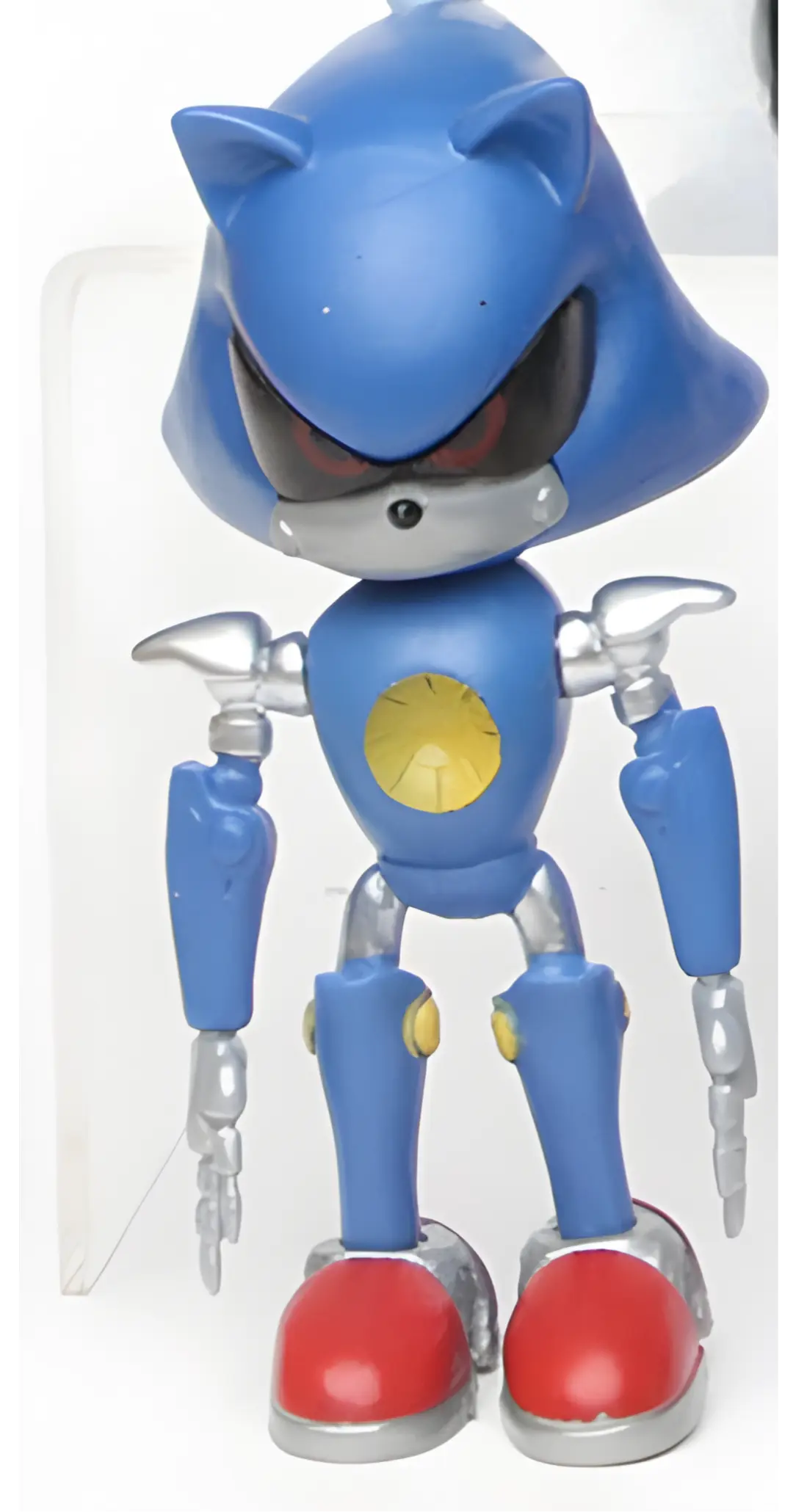 Figurine Metal Sonic bleu robot 14 cm avec articulations argentées