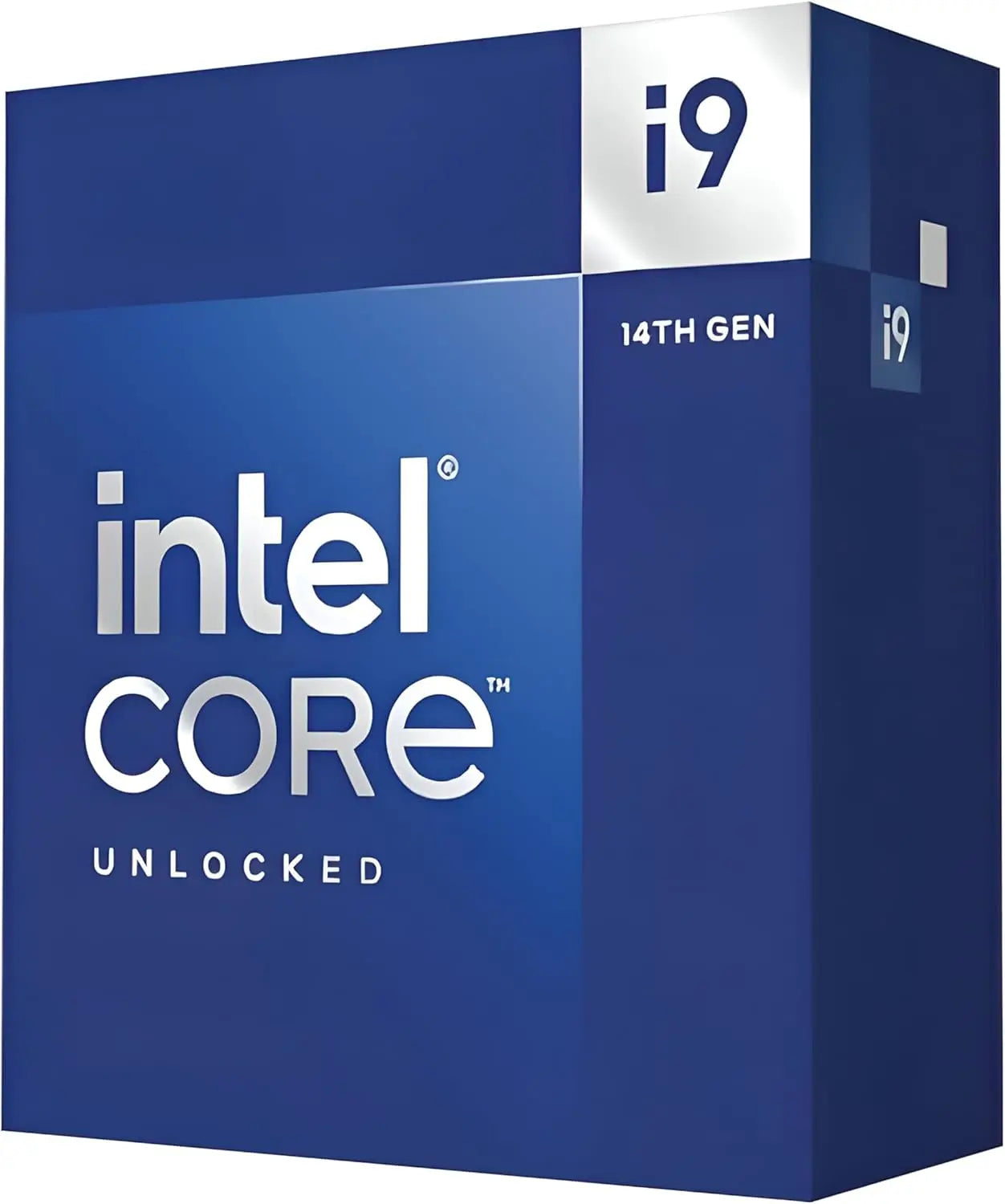 Boîtier rectangulaire bleu profond Intel Core i9-14900K déverrouillé