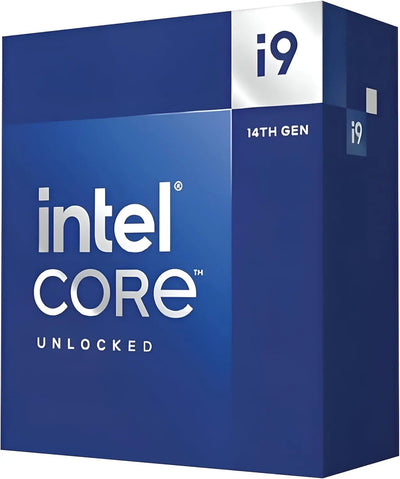 Boîtier rectangulaire bleu profond Intel Core i9-14900K déverrouillé