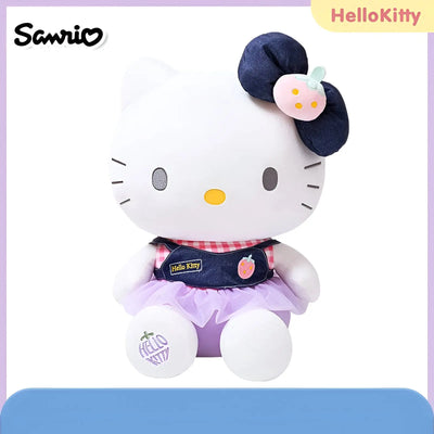 Peluche Hello Kitty - En robe en Jeans -30 cm