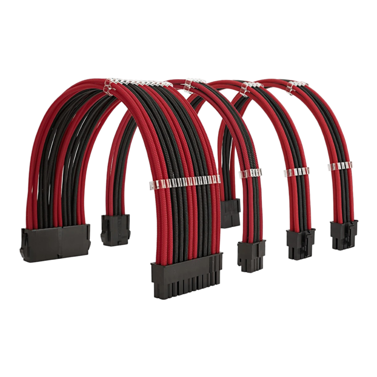 Cables Rallonges Mix Rouge - Noir / pour Alimentation/PSU - ATX/EPS/PCI-E image 0