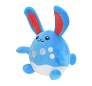 Peluche Pokémon Azumarill coton doux 20 cm bleu blanc à pois argentés