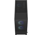 Tour Fractal Design Pop Air RGB noir avec éclairage LED bleu et panneau latéral transparent