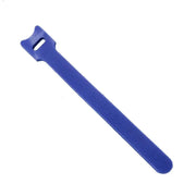 Attaches-câbles auto-adhésifs à scratchs bleu texturé avec boucle