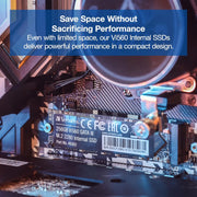 Disque SSD Verbatim Vi560 256Go SATA III M.2 2280 noir argenté