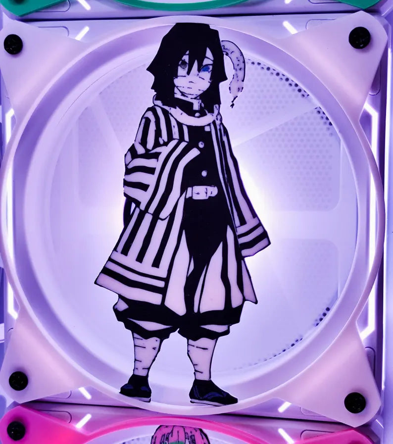 Grille Ventilateur 120mm/140mm Demon Slayer - Obanai Iguro image 0