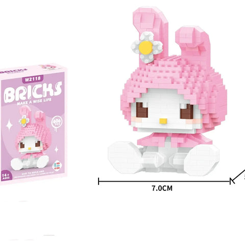 Bricks de constructions Hello Kitty - My Melody avec une fleur blanche — dans le même univers que Bricks de constructions Pokemon Mewtoo