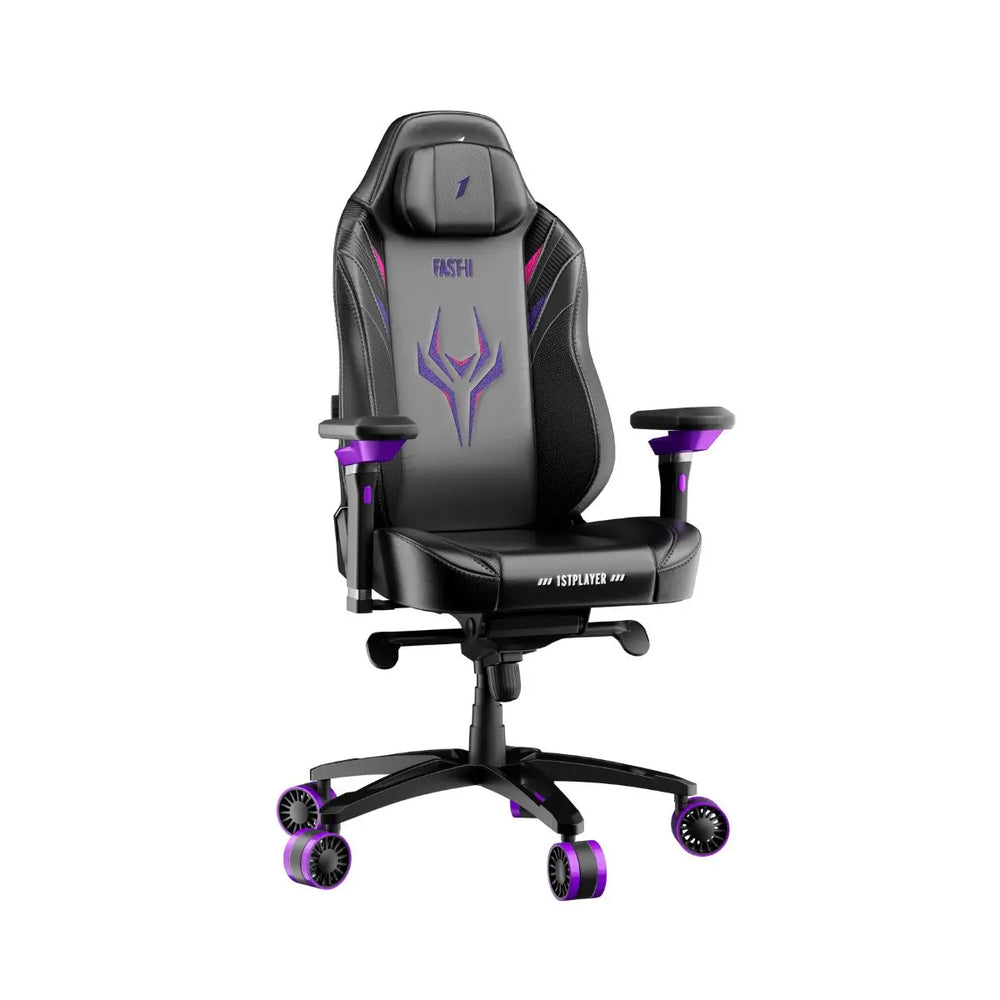 Fauteuil 1stPlayer Fast noir et violet ergonomique à dos avec mesh respirant
