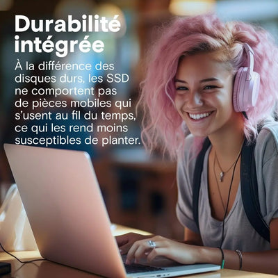 Casque audio over-ear rose Crucial BX500 SSD 500Go design moderne