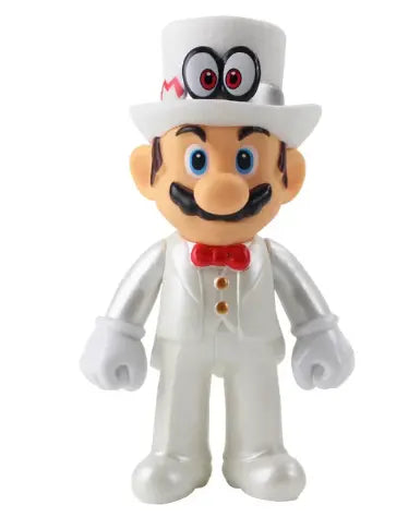 Figurine Super Mario Odyssey Mario en costume tuxedo argent 15 cm