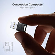 Clé Bluetooth Ugreen noire USB 2.0 compacte avec boucle porte-clé