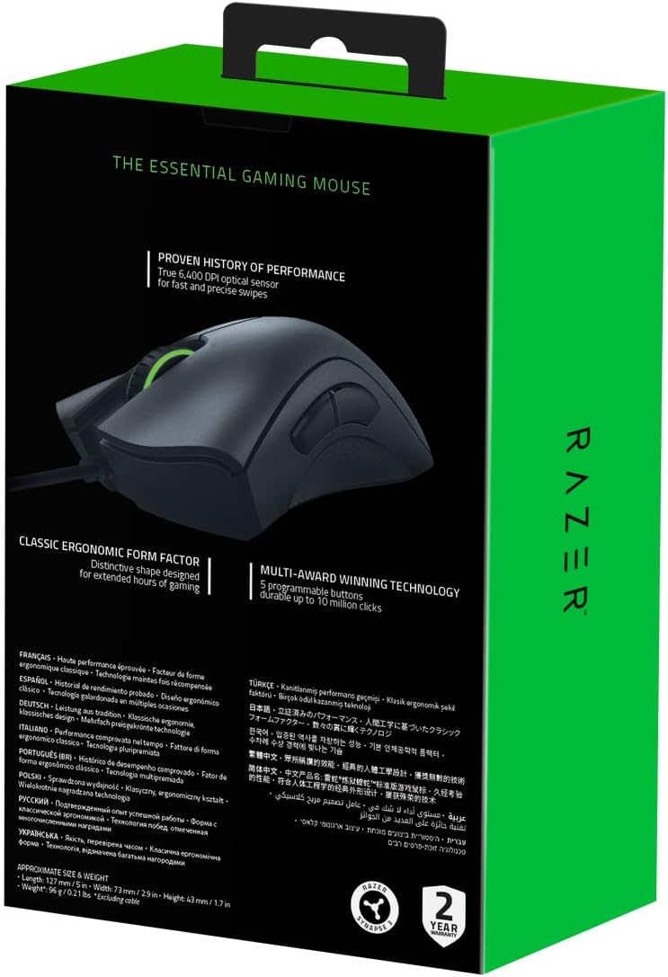 Souris Filaire Gamer Razer DeathAdder Essential Noir