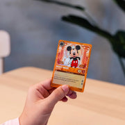 Carte Orange Mickey Mouse Lorcana Rubis Ravensburger fond doré piliers