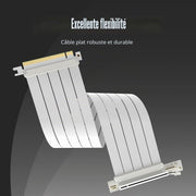 Câble Razer PCIe 4.0 250mm Coudé 90° - Blanc — visuel 3