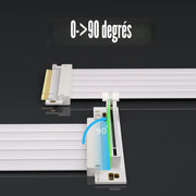 Câble Razer PCIe 4.0 250mm Coudé 90° - Blanc — visuel 4