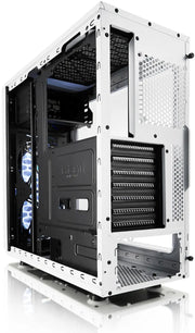 Fractal Design Focus G Blanc, boîtier PC blanc et noir moderne perforé