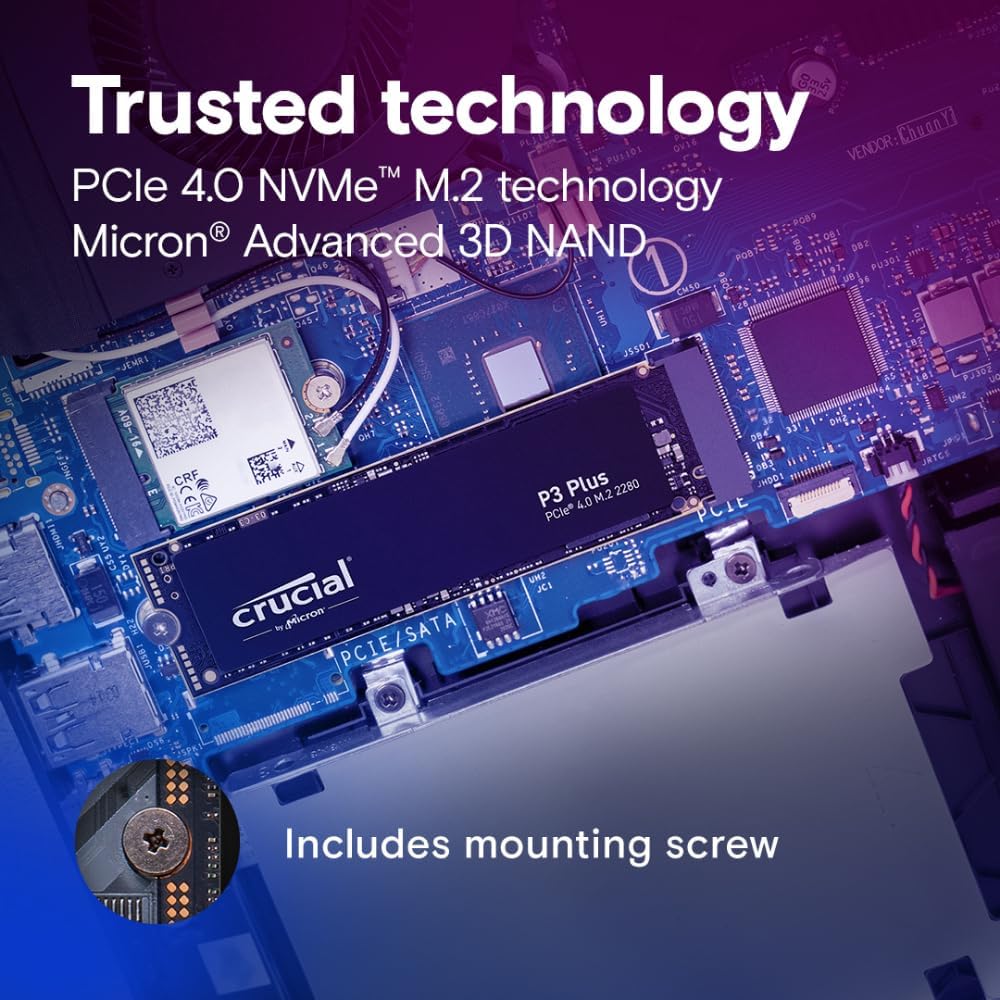 Crucial P3 Plus SSD 2To M.2 NVMe Gen4 - Disques SSD image 4