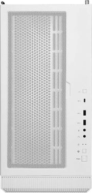 Panneau avant blanc en mesh du boîtier MSI MPG VELOX 100R White avec boutons et ports