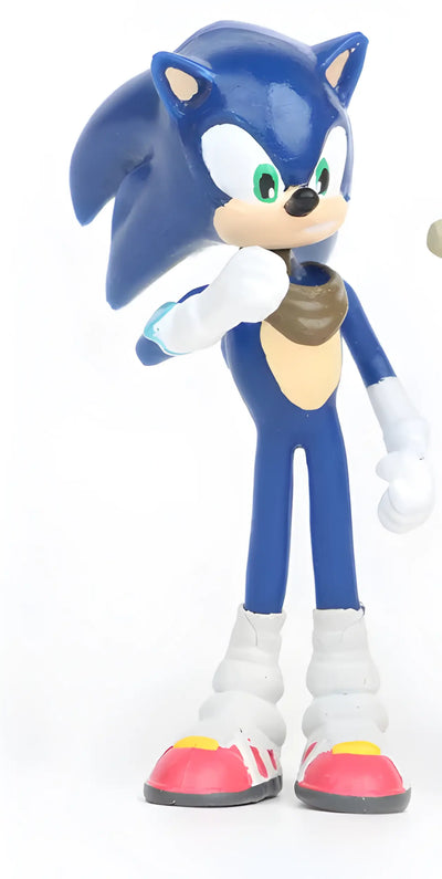 Figurine Sonic 02 7 cm bleu plastique yeux verts gants blancs bottes