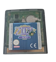 Cartouche originale Zelda Oracle of Ages Game Boy Color, étiquette bleue or et violet