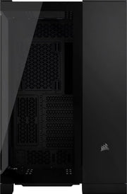 Corsair 6500X Noir, boîtier noir avec panneau latéral transparent et mesh géométrique intérieur