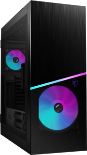 Boîtier PC MSI MPG SEKIRA 500X BLACK mat noir avec éclairage RGB violet bleu turquoise
