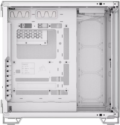 Corsair 6500X Blanc, boîtier blanc minimaliste à panneaux mesh perforés