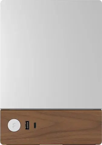 Chargeur sans fil Fractal Design Terra Silver mat blanc et bois noyer