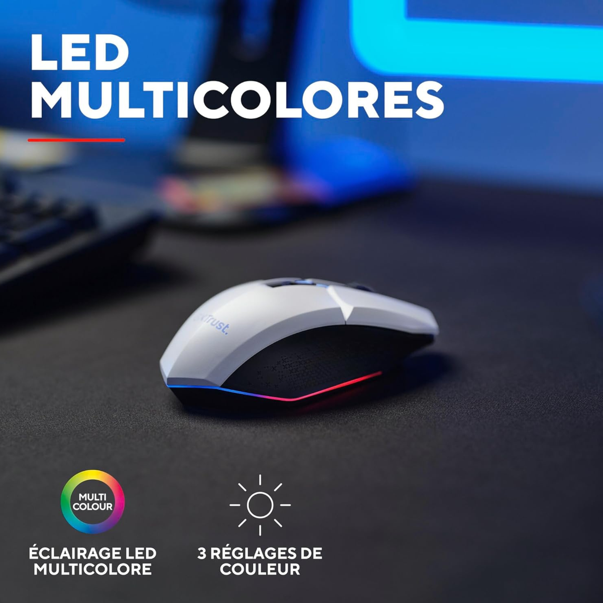 Souris Gamer - GX Trust - GXT 1108 - Blanc