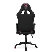 Fauteuil gaming Cougar Armor Elite noir et rose vu de dos avec logo Cougar