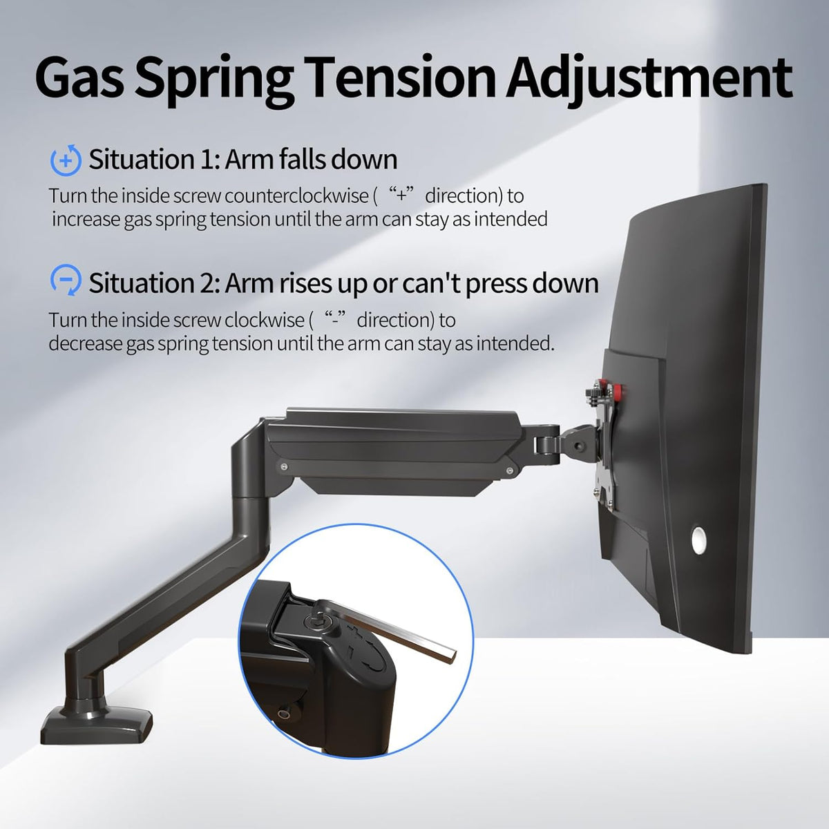 Support Bras Mécanique - Noir - 1 Moniteur - 17" - 32" image 1