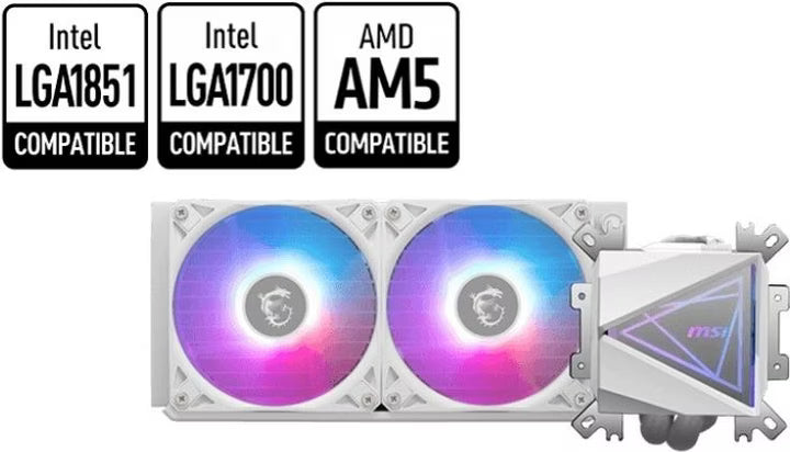 MSI MAG CORELIQUID I240 Watercooling AIO - Blanc image 2