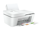 Imprimante jet dencre HP Deskjet 4120e blanche design moderne avec sortie colorée