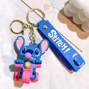 Porte-clés Disney Lilo & Stitch Stitch bleu avec scooter violet