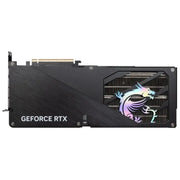 Carte graphique noire MSI GeForce RTX 5070 Ti GAMING TRIO OC PLUS avec logo dragon iridescent