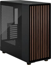 Fractal Design North XL Charcoal Black TG Dark avec lattes bois verticales et mesh transparent