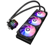 Thermalright Aqua Elite 360 ARGB Noir : boucle liquide triple ventilateurs RGB éclairés, tubes noirs, radiateur compact