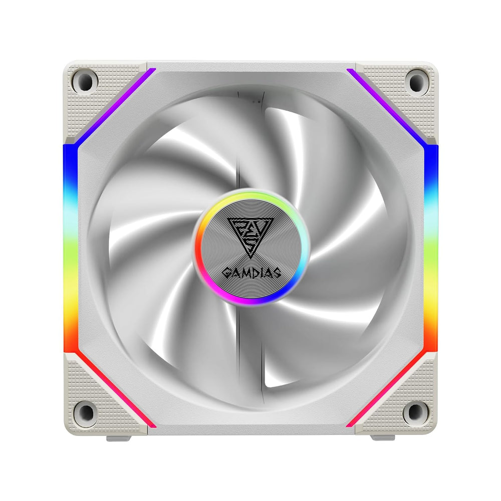 Gamdias Aeolus P2 RGB 12cm Blanc : ventilateur de boîtier
