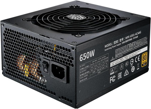 Alimentation ATX Cooler Master MWE Gold V3 650W Noir, vue 1