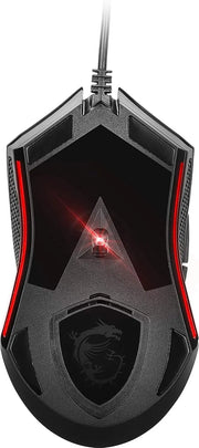 Souris filaire gamer MSI Clutch GM08 noire avec logo dragon rouge