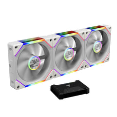 Lot de 3x Gamdias Aeolus P2-U RGB - 12cm - Blanc