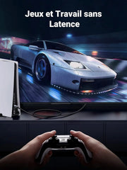 Console PlayStation 5 blanche avec manette noire et câble RJ45 Cat 8 UGREEN 10 m