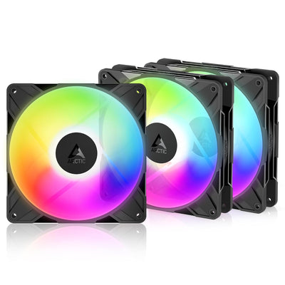 Lot de 3x Arctic P14 Pro Reverse RGB - 14cm - Noir