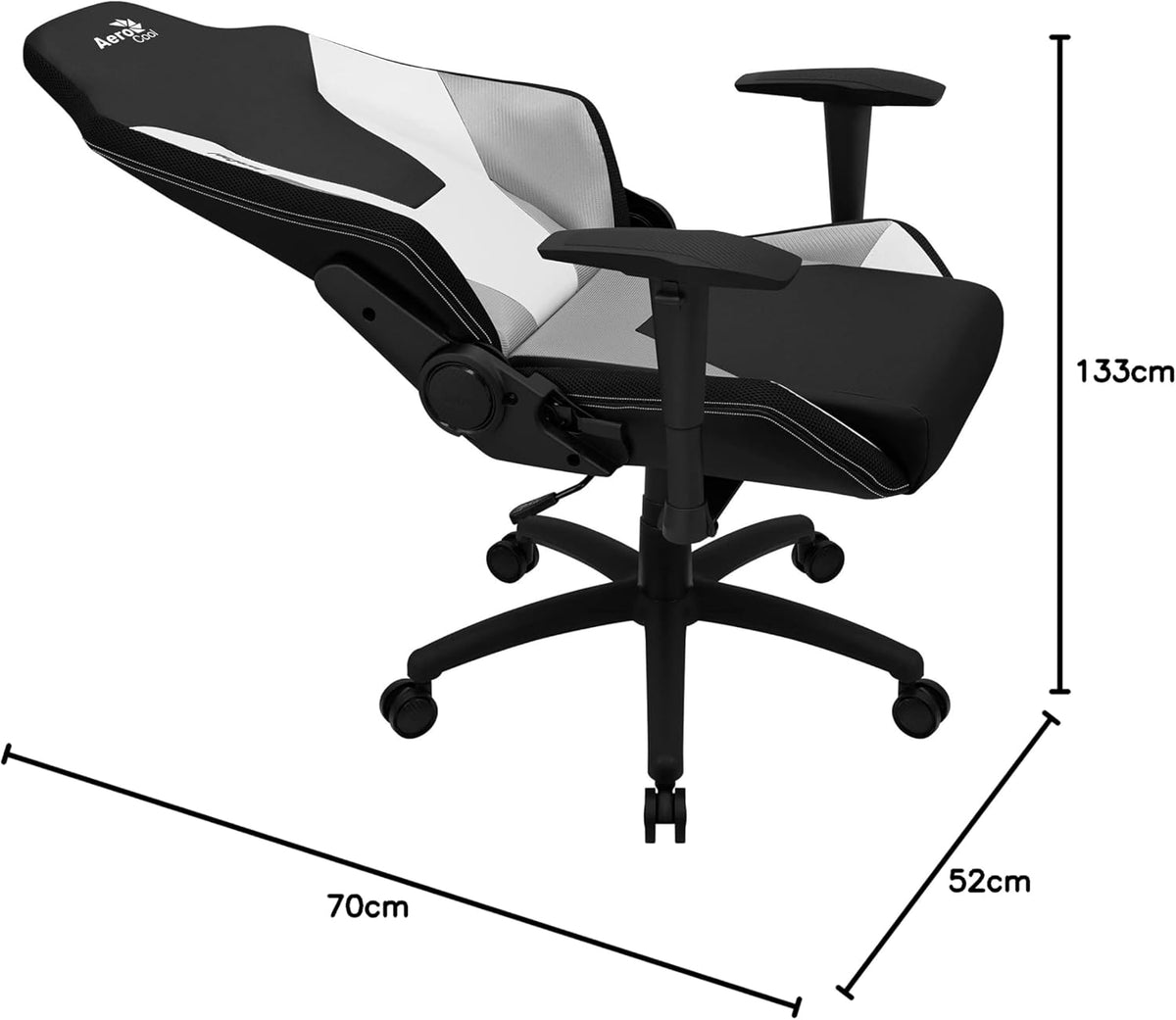 Fauteuil Gamer AeroCool Admiral – Noir/Blanc