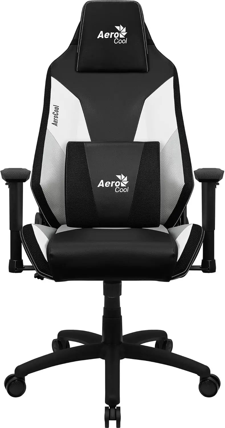 Fauteuil gamer AeroCool Admiral noir/blanc à dossier en mesh respirant