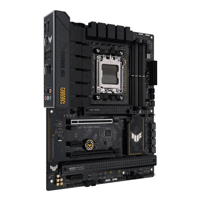 Carte mère noire Asus TUF Gaming B650-PLUS avec accents dorés